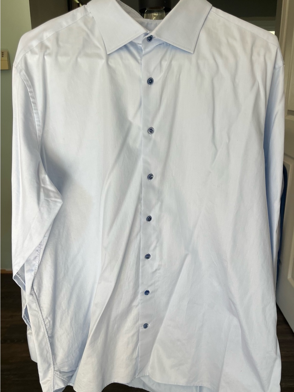 Men's Light Blue Stentröms Dress Shirt - Classic Spread Collar 18-46